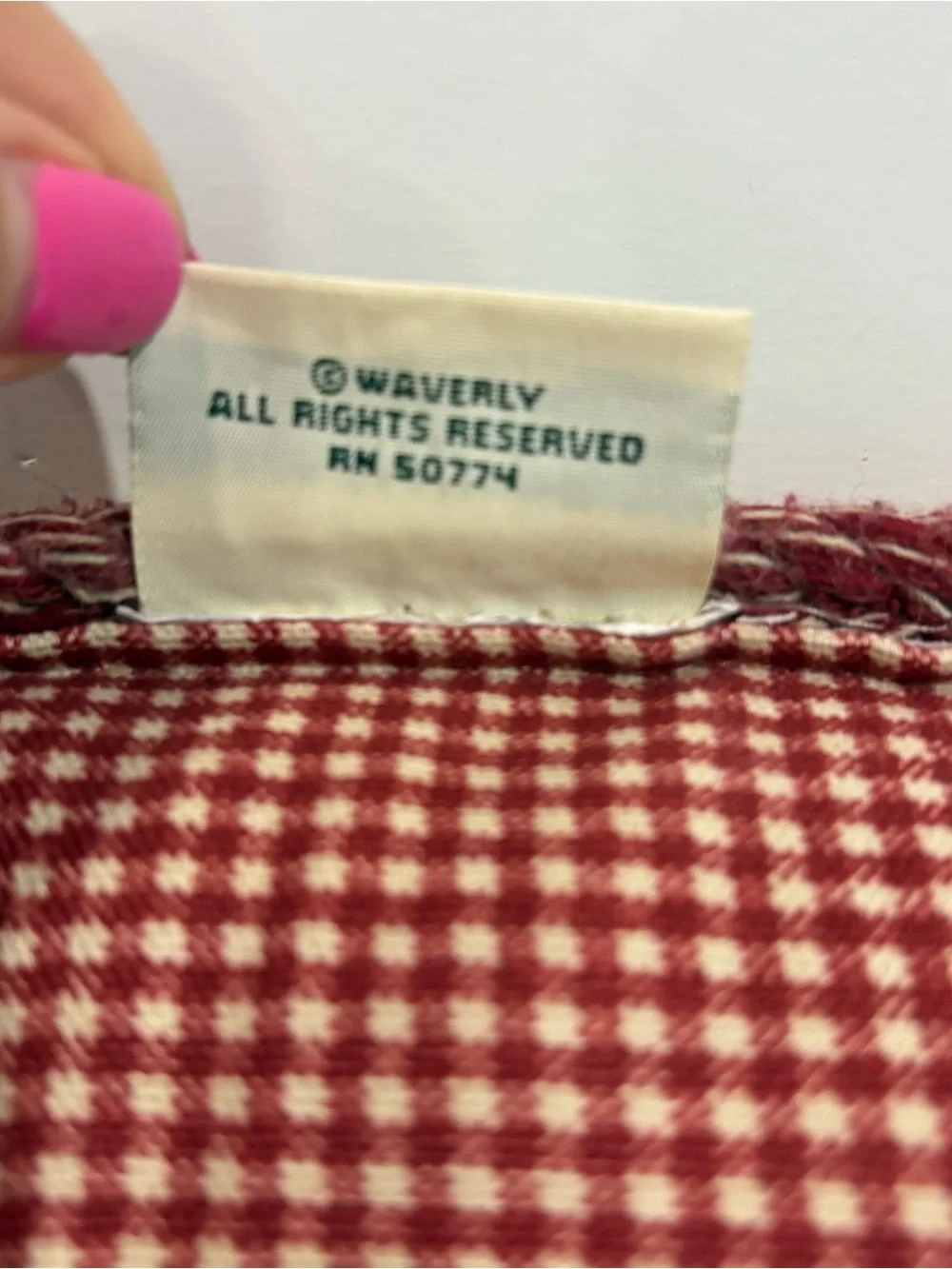 Waverly red toile